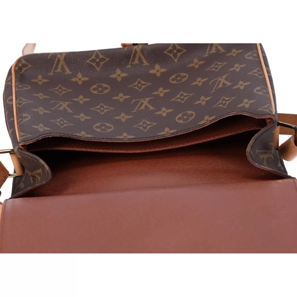 Louis Vuitton Cartouchiere GM Brown Monogram Leather Shoulder Bag M51252 - Picture 13 of 15